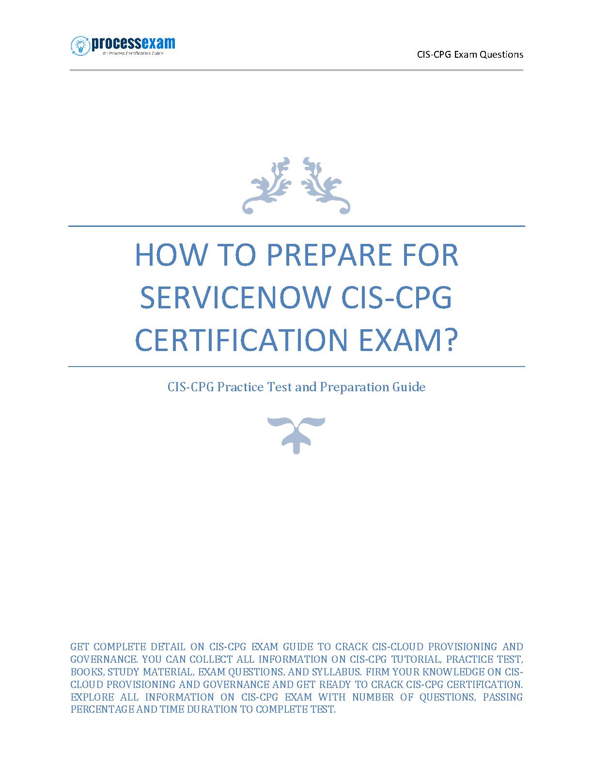 How To Prepare For ServiceNow CIS CPG Certification Exam PDF Host