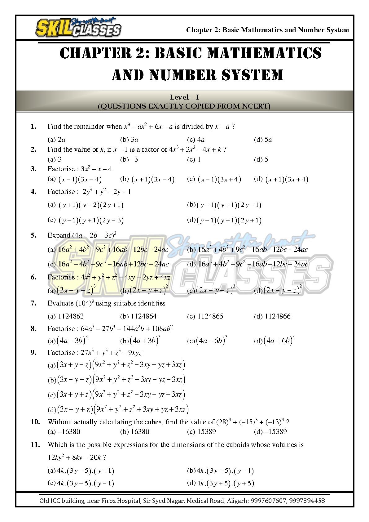 4. Basic Mathematics and Number System.pdf | PDF Host