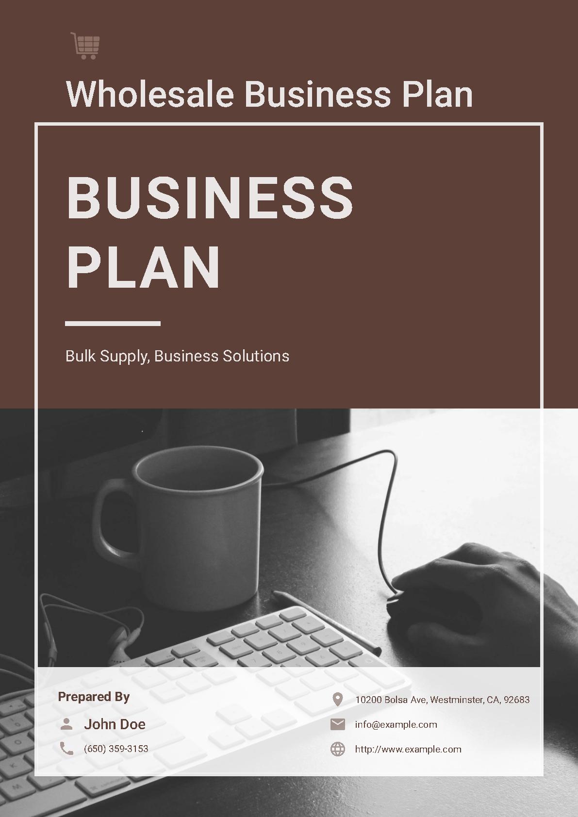 Wholesale Business Plan Business Plan Example Pdf Host
