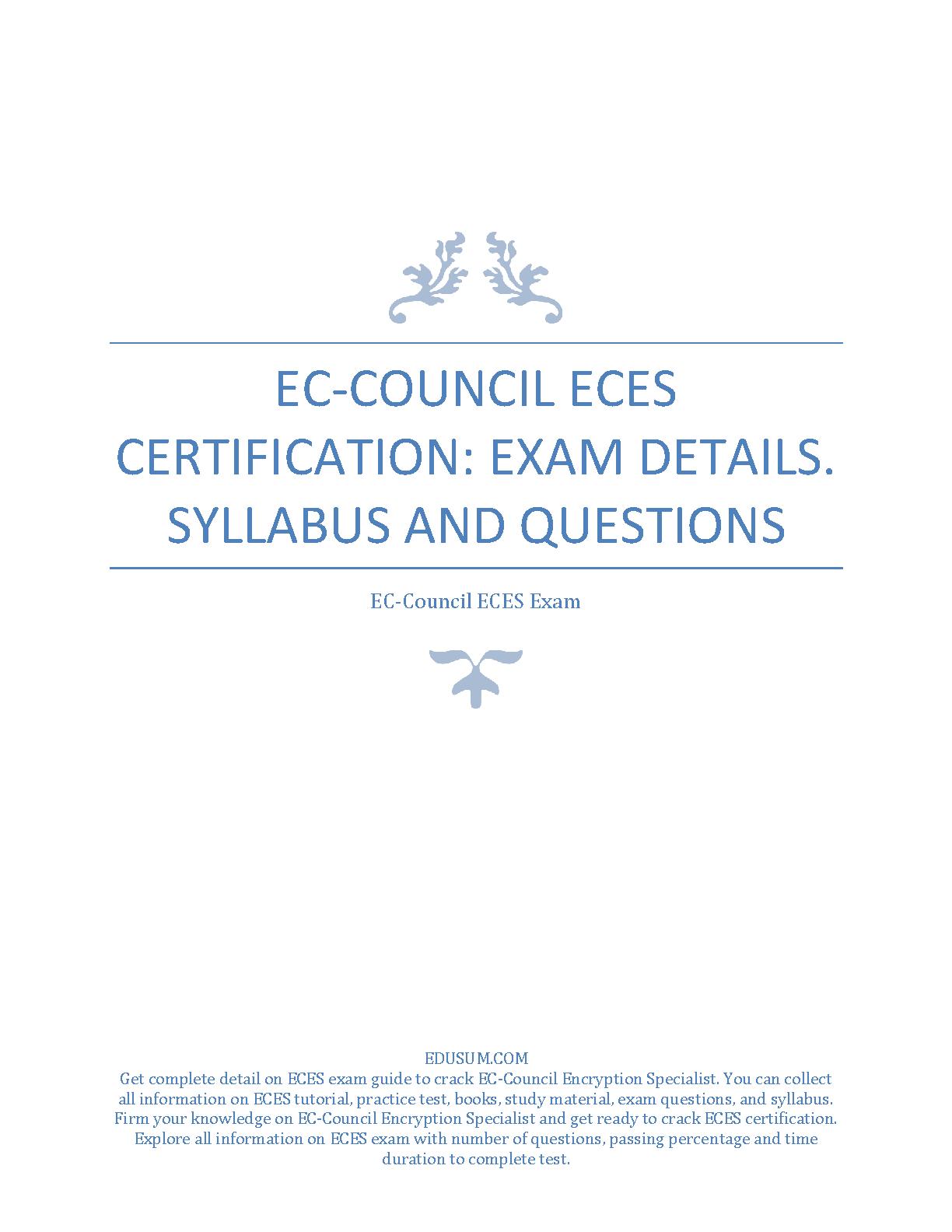EC Council Certified Encryption Specialist (ECES) pdf PDF Host