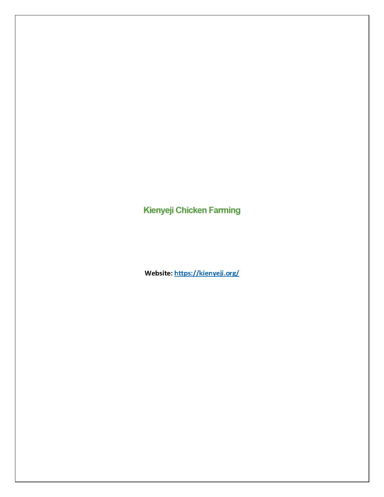 kienyeji chicken business plan pdf free download