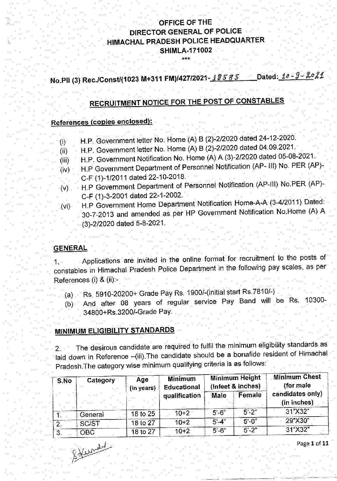 Notification For Recruitment Of Constables.pdf | PDF Host