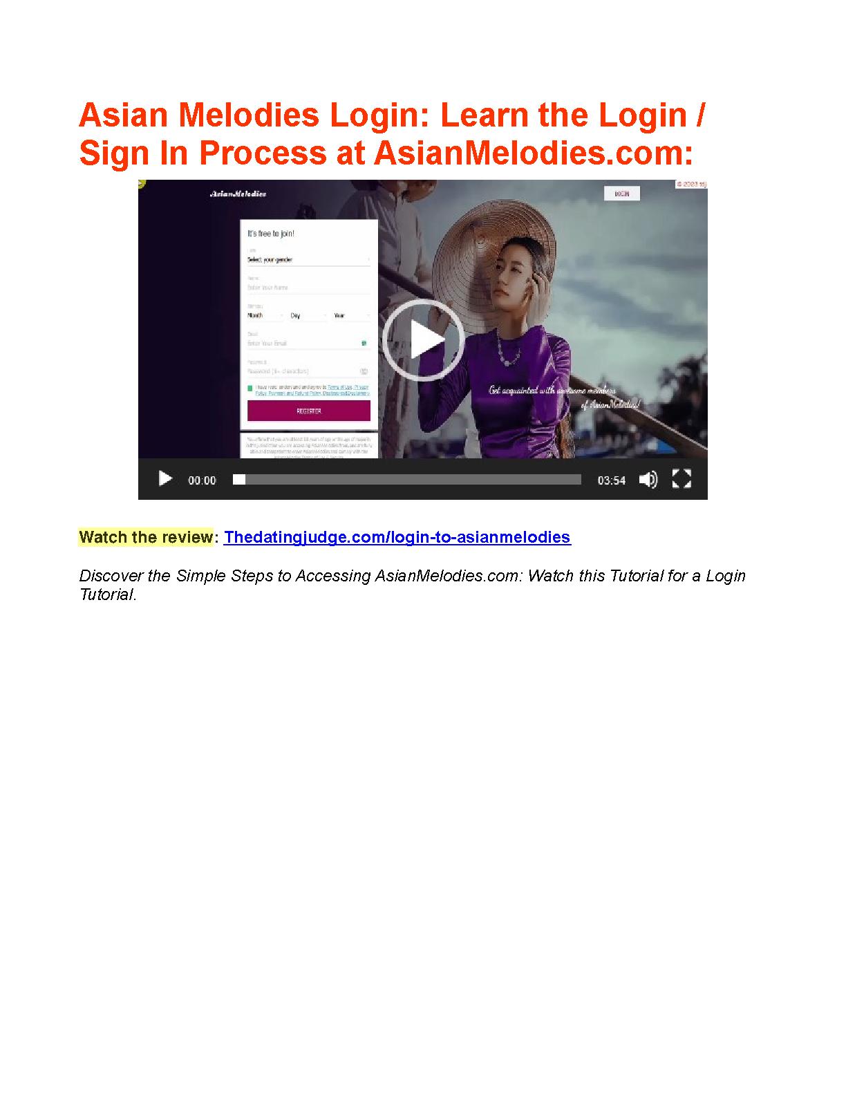 Asian Melodies / Asianmelodies.com Login: Steps To Sign Into Asian ...