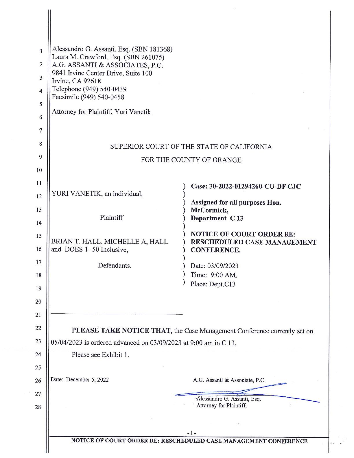 DEFAMATION CASE - Notice of Court Order Against Brian Troy Hall and Michele Hall..pdf | PDF Host