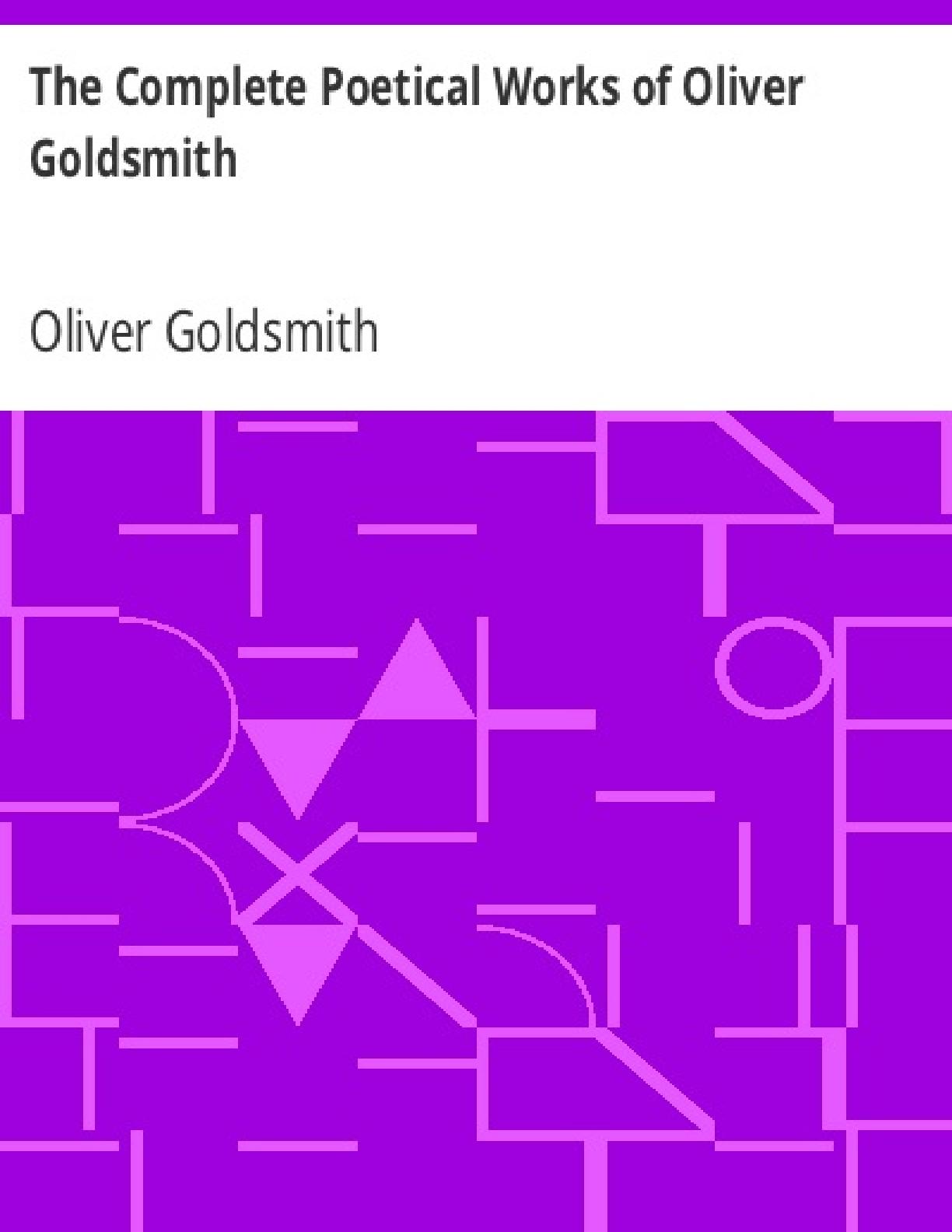 name some of the essays of oliver goldsmith