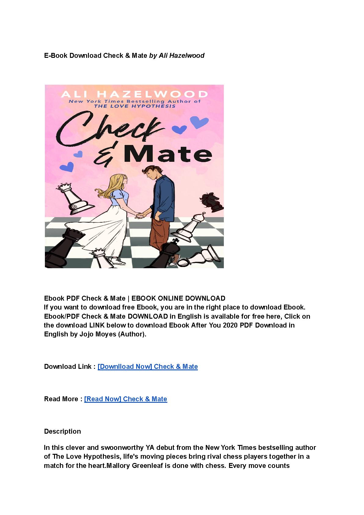 Download Now Check & Mate (Author Ali Hazelwood) by phoenixjoseph868 - Issuu