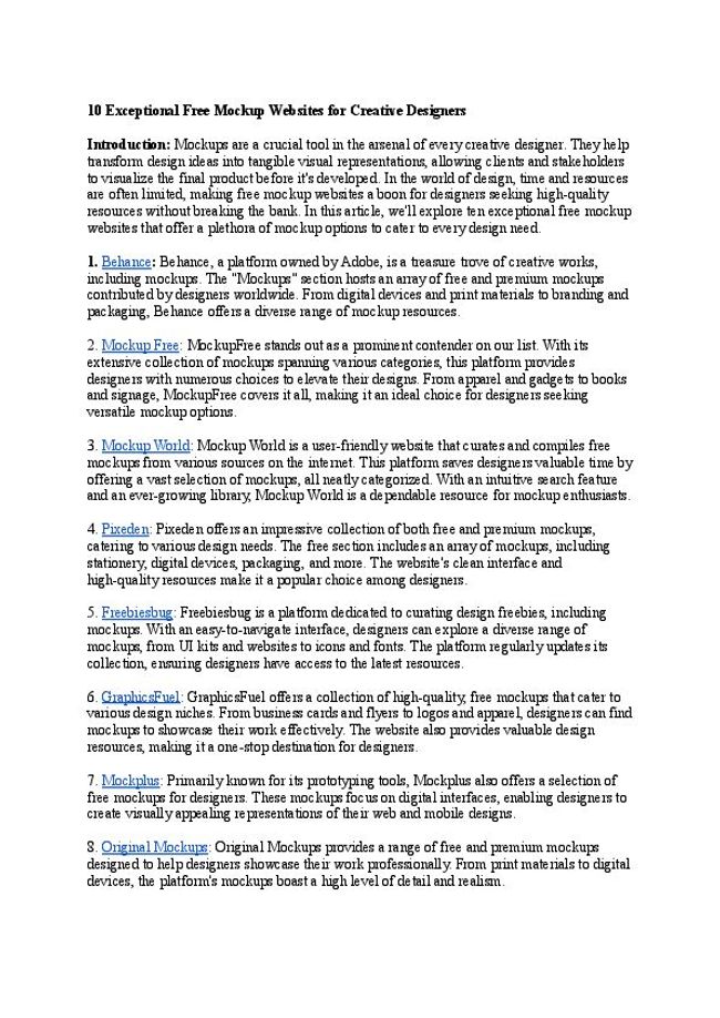 PDF document image preview