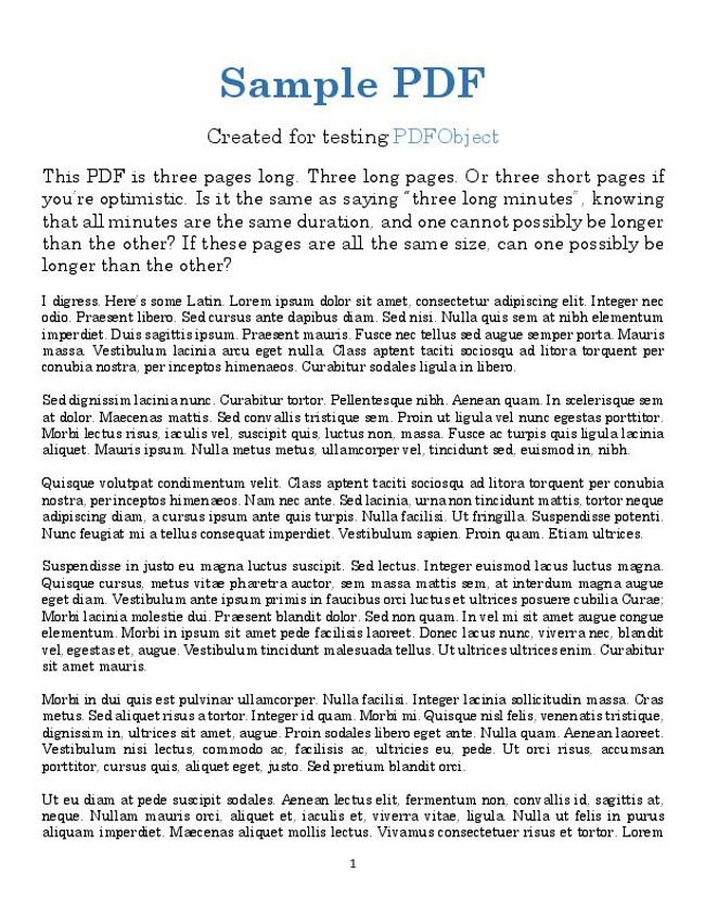 PDF document image preview